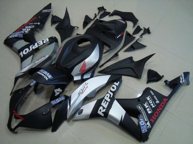 07-08 Matte Black Silver Repsol Honda CBR600RR Motorcycle Fairings