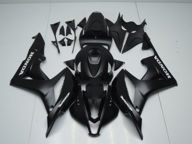 07-08 Matte Black with White Sticker Honda CBR600RR Motorcycle Fairings