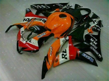 07-08 Orange Black Repsol Honda CBR600RR Motorcycle Fairing