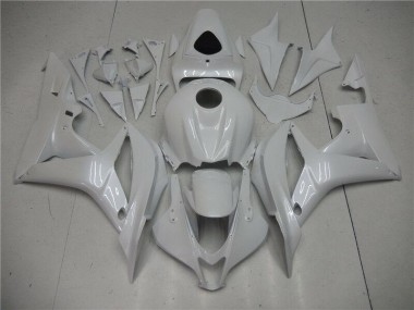 07-08 Pearl White Honda CBR600RR Motorcycle Fairing