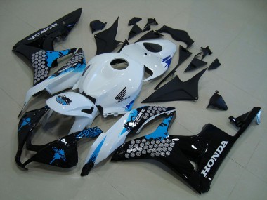 07-08 White Black Blue Honda CBR600RR Motorcycle Fairings