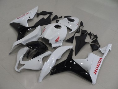 07-08 White Black Honda CBR600RR Motorcycle Fairings