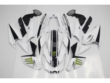 07-09 White Kawasaki Z1000 Motorcycle Fairings