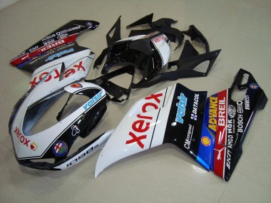 07-14 Black Xerox Ducati 848 1098 1198 Motorcycle Fairings