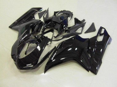 07-14 Glossy Black Ducati 848 1098 1198 Motorcycle Fairings