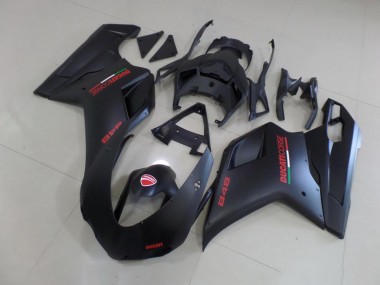 07-14 Matte Black Red Sticker Ducati 848 1098 1198 Motorcycle Fairings