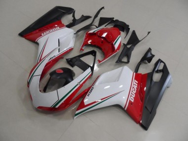 07-14 Red White Ducati 848 1098 1198 Motorcycle Bodywork