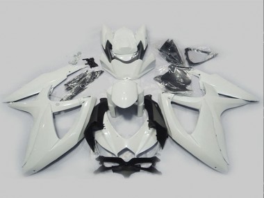 08-10 White Suzuki GSXR 750 Motorcycle Fairings