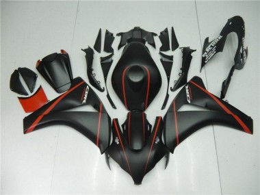 08-11 Matte Black Red Honda CBR1000RR Motorcycle Fairings