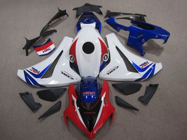 08-11 White Blue Red HRC Honda CBR1000RR Motorcycle Fairing