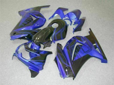 08-12 Black Blue Kawasaki EX250 Motorcycle Fairing