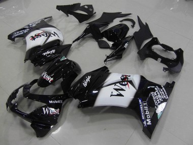 08-12 Black West Kawasaki ZX250R Motorcycle Fairings