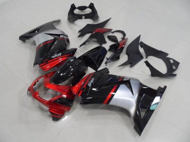 08-12 Candy Red Black Silver Kawasaki ZX250R Motorcycle Fairings