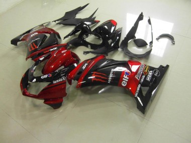 08-12 Candy Red Monster Kawasaki ZX250R Motorcycle Fairings