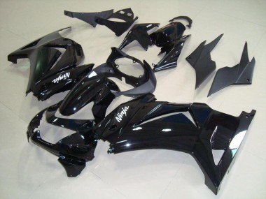 08-12 Glossy Black Kawasaki ZX250R Motorcycle Fairings