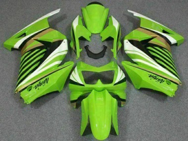 08-12 Green White Black Ninja Kawasaki EX250 Motorcycle Fairings