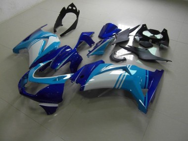 08-12 Light and Dark Blue Kawasaki ZX250R Motorcycle Fairings