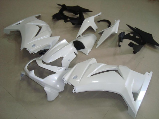 08-12 Pearl White Kawasaki ZX250R Motorcycle Fairings