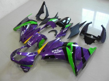 08-12 Purple EVA Racing Kawasaki ZX250R Motorcycle Fairings