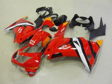 08-12 Red Black Kawasaki ZX250R Motorcycle Fairing