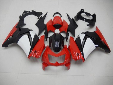 08-12 Red Black White Kawasaki EX250 Motorcycle Fairings