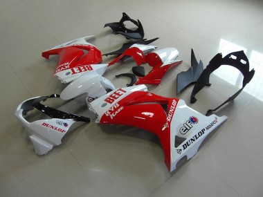 08-12 Red White BEET Kawasaki ZX250R Motorcycle Fairings