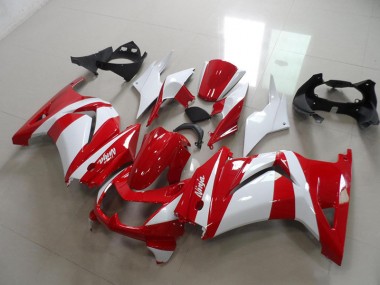 08-12 Red White Kawasaki ZX250R Motorcycle Fairings