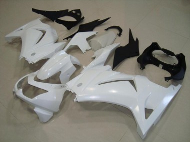 08-12 White Kawasaki ZX250R Motorcycle Fairings