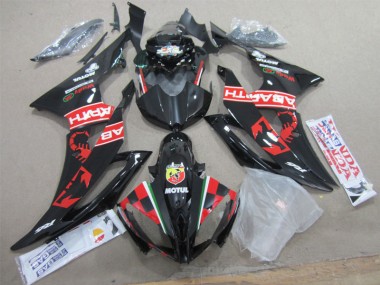 08-16 Black White Motul Yamaha YZF R6 Motorcycle Fairings