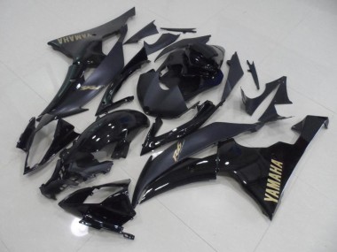 08-16 Black with Gold Sticker Yamaha YZF R6 Motorcycle Fairings