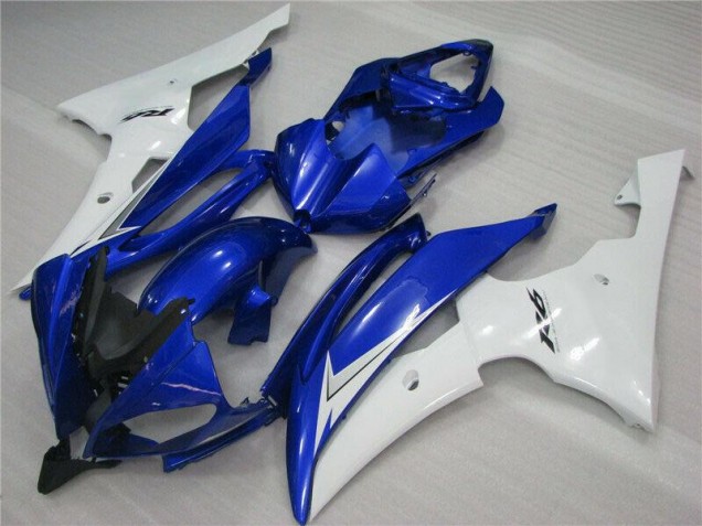 08-16 Blue White Black Yamaha YZF R6 Motorcycle Fairings