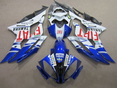 08-16 Blue White Motul Red Fiat Yamaha YZF R6 Motorcycle Fairings