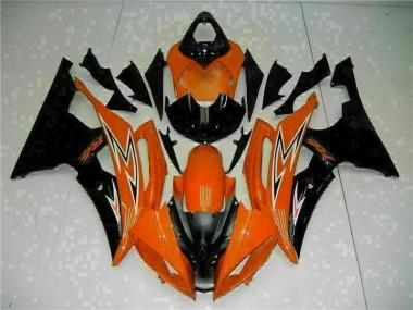 08-16 Orange Black Yamaha YZF R6 Motorcycle Fairings