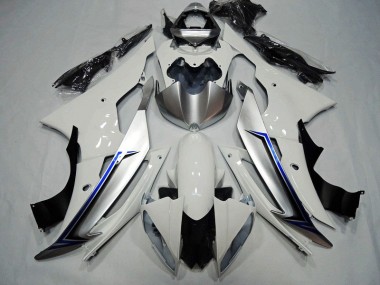 08-16 White Black Blue Yamaha YZF R6 Motorcycle Fairings