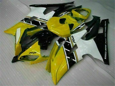 08-16 Yellow White Yamaha YZF R6 Motorcycle Fairings