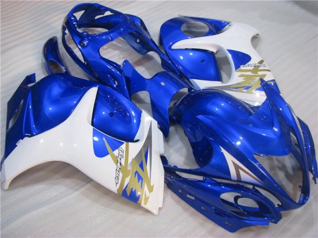 08-19 Blue White Suzuki GSXR 1300 Hayabusa Motorcycle Bodywork