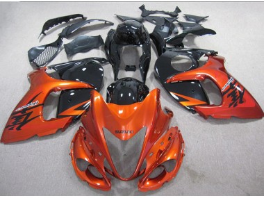 08-19 Orange Black Suzuki GSXR 1300 Hayabusa Motorcycle Fairings