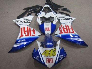 09-11 Blue White Fiat 46 Yamaha YZF R1 Motorcycle Fairings