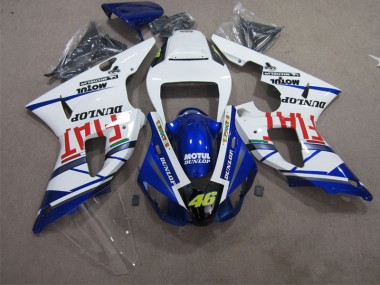 09-11 Blue White Motul Dunlop 46 Yamaha YZF R1 Motorcycle Fairings