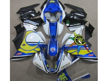 09-11 Blue White Yellow 46 Yamaha YZF R1 Motorcycle Fairings