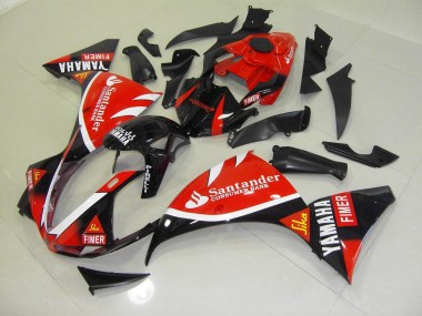 09-11 Red Black Santander Yamaha YZF R1 Motorcycle Fairings