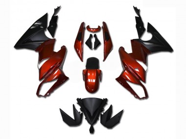 09-11 Red Kawasaki EX650 Motorcycle Fairings