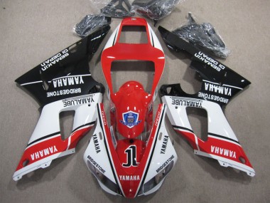 09-11 Red White Black Yamaha YZF R1 Motorcycle Fairing