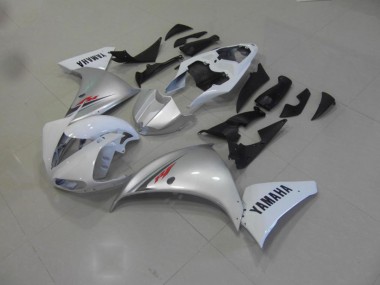 09-11 White Silver Yamaha YZF R1 Motorcycle Fairings