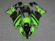 09-12 Black Green 3M Touch4 Kawasaki ZX6R Motorcycle Fairings