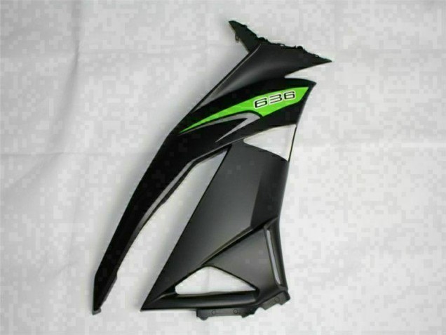 09-12 Black Green 636 Kawasaki ZX6R Motorcycle Fairings