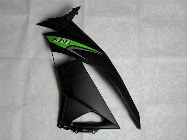 09-12 Black Green 636 Kawasaki ZX6R Motorcycle Fairings