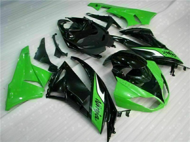 09-12 Black Green Kawasaki ZX6R Motorcycle Bodywork