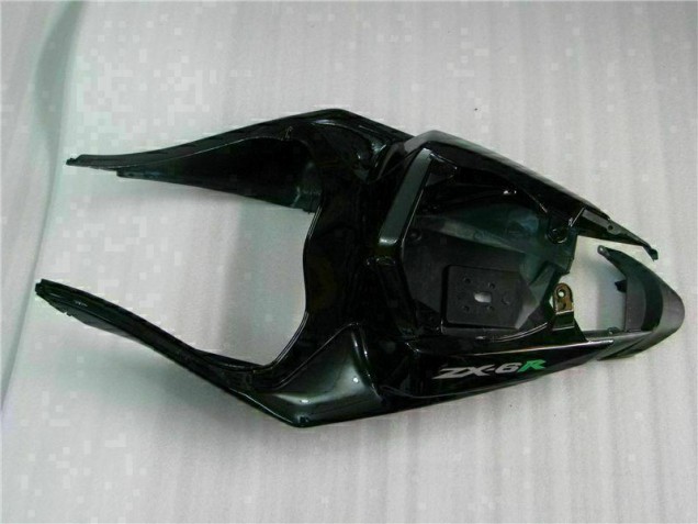 09-12 Black Green Kawasaki ZX6R Motorcycle Bodywork