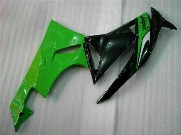 09-12 Black Green Kawasaki ZX6R Motorcycle Bodywork